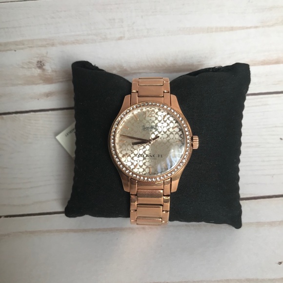 Coach Womens Watch Maddy Rose Gold With Crystal - Picture 9 of 10